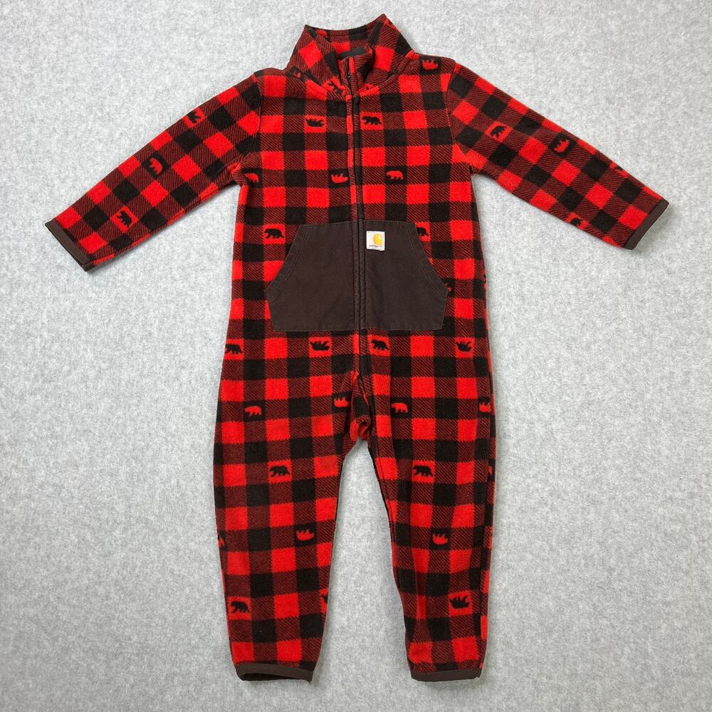 Carhartt Baby 18M Romper Lot Buffalo Plaid + Gray - Picture 8 of 14